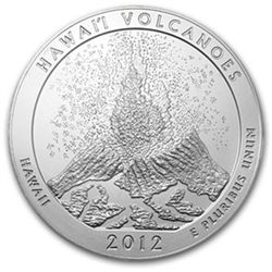 2012-P 5 oz Silver ATB Hawaii Volcanoes (W/Box &amp; Co
