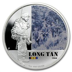 2012 1 oz Proof Silver Battle of Long Tan - Australian