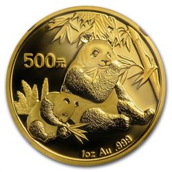 2007 1 oz Gold Chinese Panda MS-69 NGC
