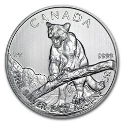 2012 1 oz Silver Canadian Wildlife Series - Cougar