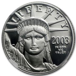 2003-W 1/10 oz Proof Platinum American Eagle PF-70 NGC