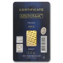 2.5 gram Istanbul Gold Refinery Bar (In Assay) .9999 Fi