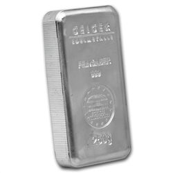 250 gram Geiger 'Security Line' Silver Bar .999 Fine