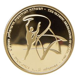 2011 Israel Gymnastics Proof 1/2 oz Gold Coin w/box and