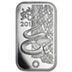 1 oz Rand Refinery Silver Bar - Year of the Snake .999