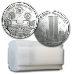 1 oz Remember! Twin Towers 9/11/2001 Silver Round