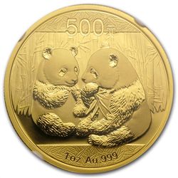 2009 1 oz Gold Chinese Panda MS-69 NGC