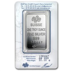 1 oz Pamp Suisse Silver Bar - Fortuna (In Assay)
