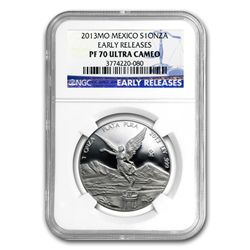 2013 1 oz Silver Mexican Libertad PF-70 UCAM NGC (ER)