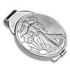 Image 1 : Sterling Silver Polished Coin Money Clip - 40.6mm