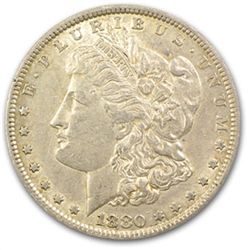 1880 Morgan Dollar - AU-55 PCGS VAM-1A Knobbed 8 Top-10