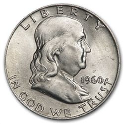 90% Silver Franklin Halves - $100 Face Value Bag (BU)