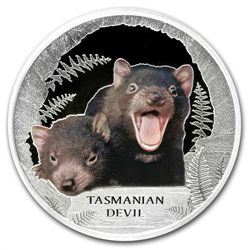 2013 1 oz Proof Silver Tasmanian Devil - Endangered and