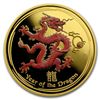 Image 1 : 2012 1 oz Colored Proof Gold Lunar Year of the Dragon (