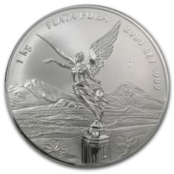 2004 32.15 oz Kilo Silver Libertad PL-69 NGC - Proof Li