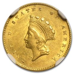 $1 Indian Head Gold - Type 2 - MS-61 NGC or PCGS