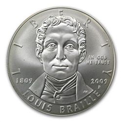 2009-P Louis Braille $1 Silver Commemorative MS-69 PCGS