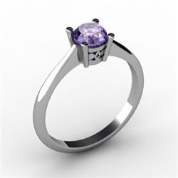 Tanzanite 0.56 ctw Ring14kt White Gold