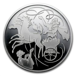 2011 Israel Elijah in the Whirlwind Silver 1 NIS MS-70