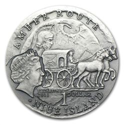 Niue 2011 Silver $1 Amber Route Series - Aquileia