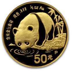 1987 (1/2 oz Proof) Gold Chinese Pandas PF-69 UCAM NGC