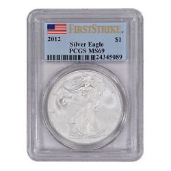 2012 1 oz Silver American Eagle MS-69 PCGS (First Strik