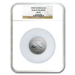 2008 2oz Silver Australian Year of the Mouse Coin (SII)