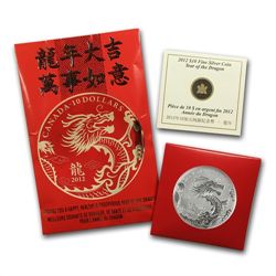 2012 1/2 oz Silver Canadian $10 - Year of the Dragon (W