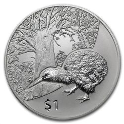 2013 1 oz Silver New Zealand Treasures $1 Kiwi Coin - C
