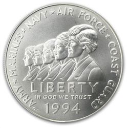 1994-W Women in Military $1 Silver Commemorative - MS-7