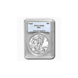 2001 1 oz Silver American Eagle MS-69 PCGS