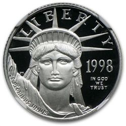 1998-W 1/10 oz Proof Platinum American Eagle PF-70 NGC