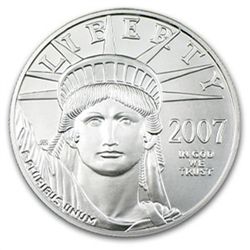 2007-W 4-Coin Burnished Platinum American Eagle Set (w/