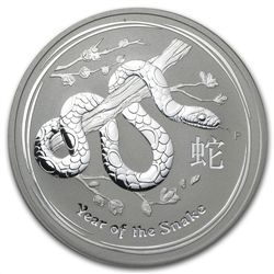 2013 1 oz Silver Australian Lunar Year of the Snake Coi