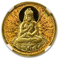 China 2003 Guanyin 50 Yuan 1/10 oz Gold Coin PF-70 UCAM