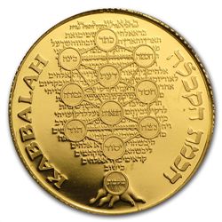 2009 Israel Kabbalah-Smallest Pure Gold Medal