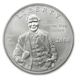 2004-P Thomas Edison $1 Silver Commemorative - MS-70 PC