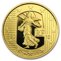 2010 1/25 oz Gold Proof - The Sower - Anniv. of the New