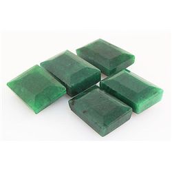 168.20ctw Faceted Loose Emerald Beryl Gemstone Lot of 5