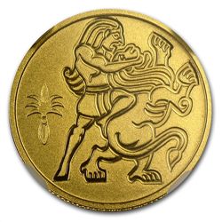 2009 Israel Samson and Lion Smallest Gold Coin PF 70 NG