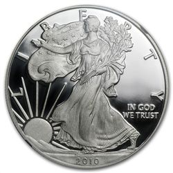 2010-W Proof Silver American Eagle PF-69 NGC (Retro Bla