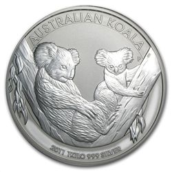 2011 1 Kilo Silver Australian Koala