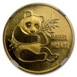1982 (1/10 oz) Gold Chinese Pandas - MS-69 NGC
