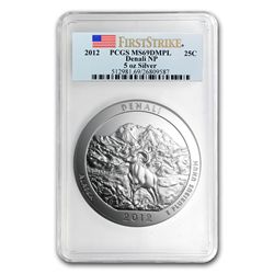 2012 5 oz Silver ATB - Denali MS-69 DMPL First Strike P