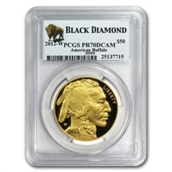 2012-W 1 oz Proof Gold Buffalo PR-70 PCGS (Black Diamon