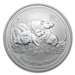 2008 1 oz Silver Year of the Mouse Coin (Series II)