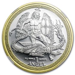 Isle of Man 2011 Bi-Metallic Angel (Plat/Gold) NGC PF-7