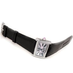 Lady's Cartier Stainless Steel Tank Divan Watch.