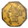 Image 1 : 1853 BG-526 Liberty Octagonal One Dollar Gold AU-53 PCG