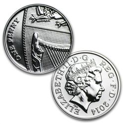 2014 United Kingdom Lucky Silver Penny - Blue for Boys